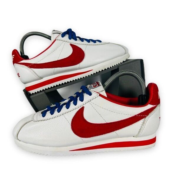 Nike ID Cortez US Soccer White Leather / Red Suede 331986-997 Women's 5.5 - Picture 1 of 11